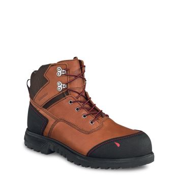 Red Wing Brnr XP 6-inch Waterproof Safety Toe Mens Safety Boots Brown/Black - Style 2403